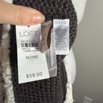 Loft NWT White Gray Faux Fur Fuzzy Infinity Scarf Womens O/S Winter Accessory Photo 3