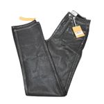 Reformation NEW-NWT  Cynthia High Rise Straight Long Jeans Glossy Black Size 23 Photo 4