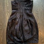 Alice + Olivia Black Sparkly Strapless Mini Dress Photo 6