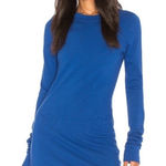 Cotton Citizen  Revolve Size M Royal‎ Blue Soft Stretch Long Sleeve Mini Dress Photo 0