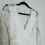 Lulus  Awaken My Love White Long Sleeve Lace Maxi Dress Photo 4