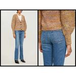 Ba&sh 💕💕 Gilet Haili Reversible Cardigan Sweater ~ Jaune Knit Small US 6 Photo 10