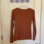 A New Day NEW women’s brown tan ribbed crewneck long sleeve shirt top XS Photo 5