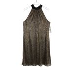 Laundry by Shelli Segal Metallic Gold Sleeveless Dress with Bow Neck Size 8 NWT Photo 4