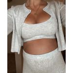 Alo Yoga Pointelle Sweater High-Waist Be Mine Legging Light Grey Heather XS Photo 6