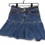 Wild Fable  size 2 Y2K style navy blue denim mini skirt with pleats Photo 0