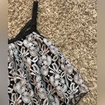 Free People floral embroidered, flowy tank top with strappy zip up back Photo 3