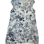 lungo l'arno  Made in Italy Linen Floral Dress Size 1X Blue Sleeveless Summer Photo 0