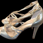 Caparros  gold rhinestone bling strappy Heels women’s size‎ 9.5 wedding prom Photo 1