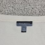 Talbots Womens Sweater XL Cream Black Paisley Eyelash Lace Stripes Crew Neck Photo 11