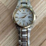 Seiko Solar Ladies Watch Two-Tone Bracelet White Dial Date Window NWT Photo 3