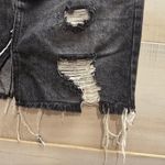 Free People {26}  We The Free Distressed Black Denim Mini Skirt Photo 5