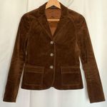 Theory  Cropped Corduroy Jacket Blazer size 6 Brown Photo 3