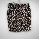 Calvin Klein  Lined Belted Skirt Linen Blend Animal Print Photo 3