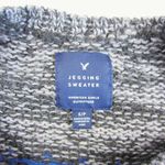 American Eagle Jegging Sweater Size S Gray Wool Blend Snowflake Crew Neck Photo 1
