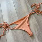 frankie's bikinis Bottoms ribbed divine side tie skimpy womens Peach (small) swim Photo 1
