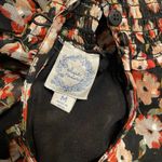 Blue Rain  Black Floral Chiffon Halter Turtleneck Blouse - Size Medium Photo 3