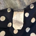 PaperMoon  Deep Blue Top - Mix Material PolkaDot Back Photo 3