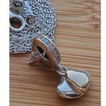 Pandora  Sterling Silver 14K Gold Double Heart Pendant Charm Necklace 925 585 Photo 0