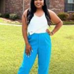 A New Day Women's Mid-Rise Slim Straight Fit Side Split Trousers - ™ Blue Photo 2