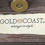 Gold Coast Blue Denim Faux Leather Shoulder Bag Photo 3