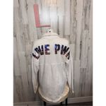 Victoria's Secret  PINK AMERICA PATRIOTIC STAR FLAG BLING QUARTER SNAP SWEATSHIRT Photo 10