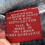 Unique Vintage Vintage Tudor Court Embroidered Floral Denim Jacket Coat Blue Size Large Photo 10