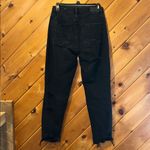 American Eagle AE  black ripped mom jean Photo 3