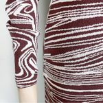 ASTR  Bodycon Knit Mini Dress in Wine & White Photo 2