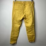 Loft yellow skinny crop jeans raw hem size 28/6 Photo 3