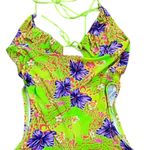 I am gia I. AM. GIA. Svana Hibiscus Print Cut‎ Out Halter Mini Dress Bodycon Small NWT Photo 4