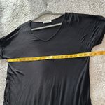 Zenana Outfitters Women's M Roll Sleeve Tee Shirt Solid Black V-Neck Elevated Basic Casual Photo 5