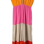 NEW Vilagallo Mandarin Tiered Maxi Dress V Photo 1