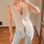 Johnny Was  Western Frey Edge Cotton Vest Size S Photo 2