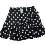 River Island River‎ Island Skirt Womens 6 US Black White Printed Ruffle Mini Photo 1