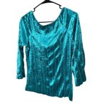 Vintage es.se Y2K Green Velvet Milkmaid Long Sleeve Top Size undefined Photo 6
