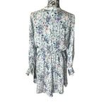 Fleur du mal silk jungle print dress floral women’s long sleeve NWT boho size 6 Blue Photo 8