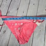 Aerie  Embroidered Tie Cheekier Bikini Bottom in Strawberry‎ M NWT Photo 6