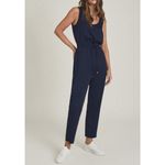 Reiss Kat Navy Blue Sleeveless Jumpsuit Side Pockets Womens Size 4 NWOT Photo 9