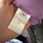 Atlein Women’s 38 Purple Ruched Ribbed Sheath Maxi Dress Flawed Size M Photo 5