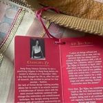 IPA Nima Muiltcolor Fabric and Tan Leather Pockets Messenger Baby Overnight Bag Pink Photo 9