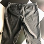 Milly  NY Genuine Black Stretch Leather Pants 8 zippers at hem moto style Photo 9