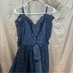 Dark Navy Lace High Low Dress Photo 2