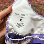 LA Hearts  PURPLE WHITE TIE DYE HALTER BIKINI TOP Photo 2