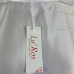 La’ Ros Gold Thread Feather Accent Sleeves Sleep Bath Robe Dressing Gown Small White Photo 11