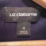 Liz Claiborne  Navy Blue Polka Dot Sleeveless Belted‎ Short Dress Sz 4 Photo 2