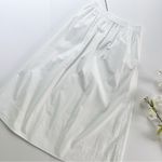 Theory NEW  Easy Midi Skirt White City Poplin Photo 7
