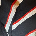 Trixxi Black Romper with Bold White and Red Stripes Photo 5