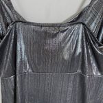 Nasty Gal Sheen There Done That Cowl Neck Midi Dress Women 8 Silver Metallic NWT Photo 12