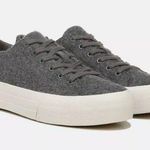 Vince  Heaton Gray Tweed Wool Lace Up Sneaker Photo 0